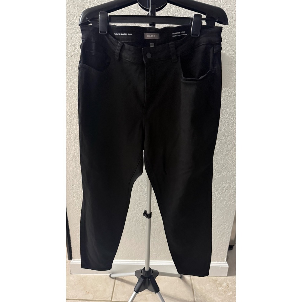 DL1961 Florence Ankle Instasculpt Skinny Jeans Black Stretch Mid Rise Womens 18W
